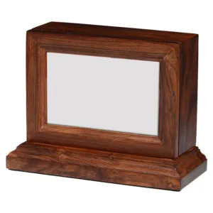 IMPERFECT SELECTION - MEDIUM -2730- Rosewood Photo Frame Urn with Base
