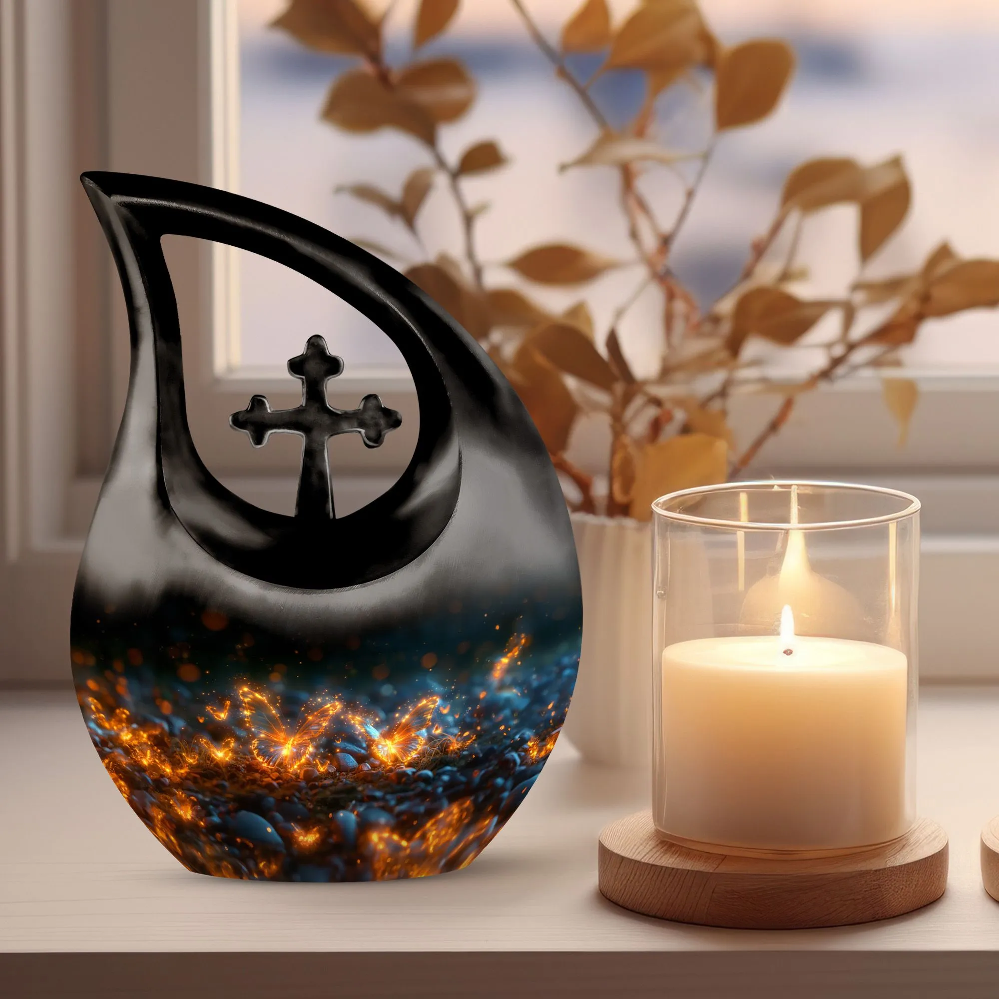 Incandescent Butterfly Dreams Tribute To Mom Remembrance Urn