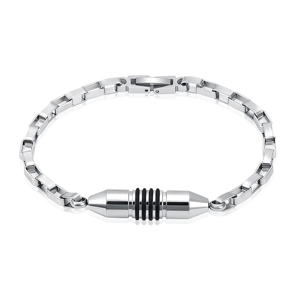 J-BRAC-08 Modern Box Link Bracelet