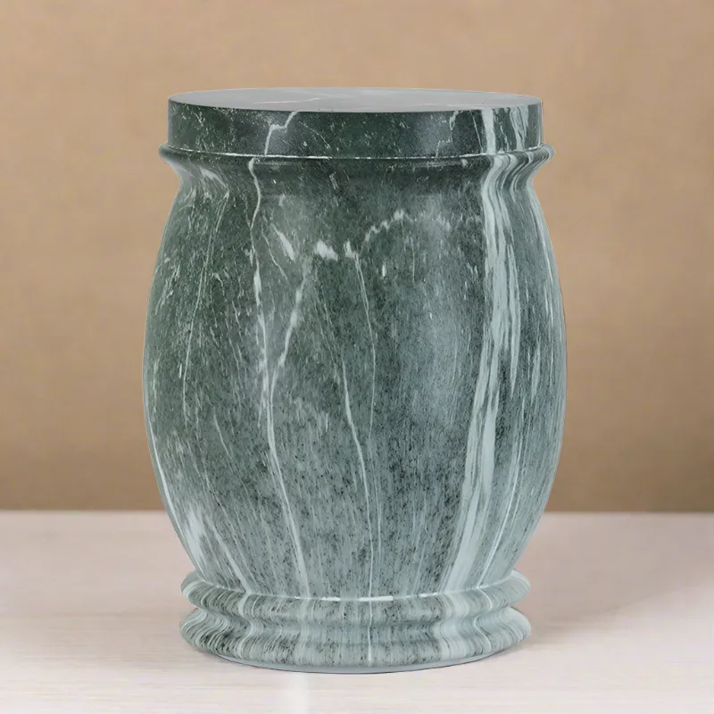 Jade Faux Marble Cremation Urn In Large