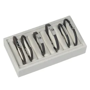 Jewelry Package: Leather Bracelets (Two with Paw Prints) - Pack of 6