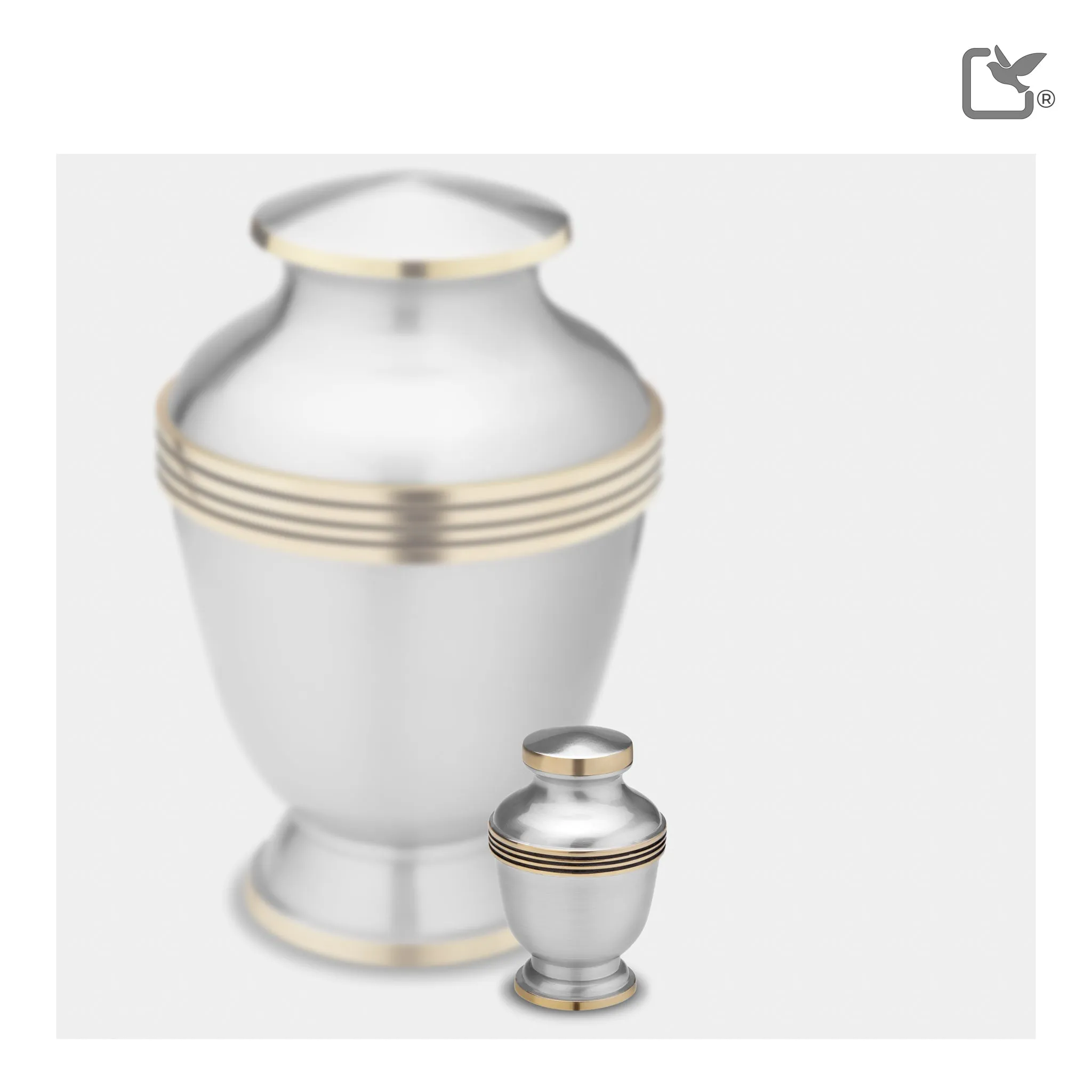 Keepsake Elegant Pewter Cremation Urn - COMFORT by LoveUrns