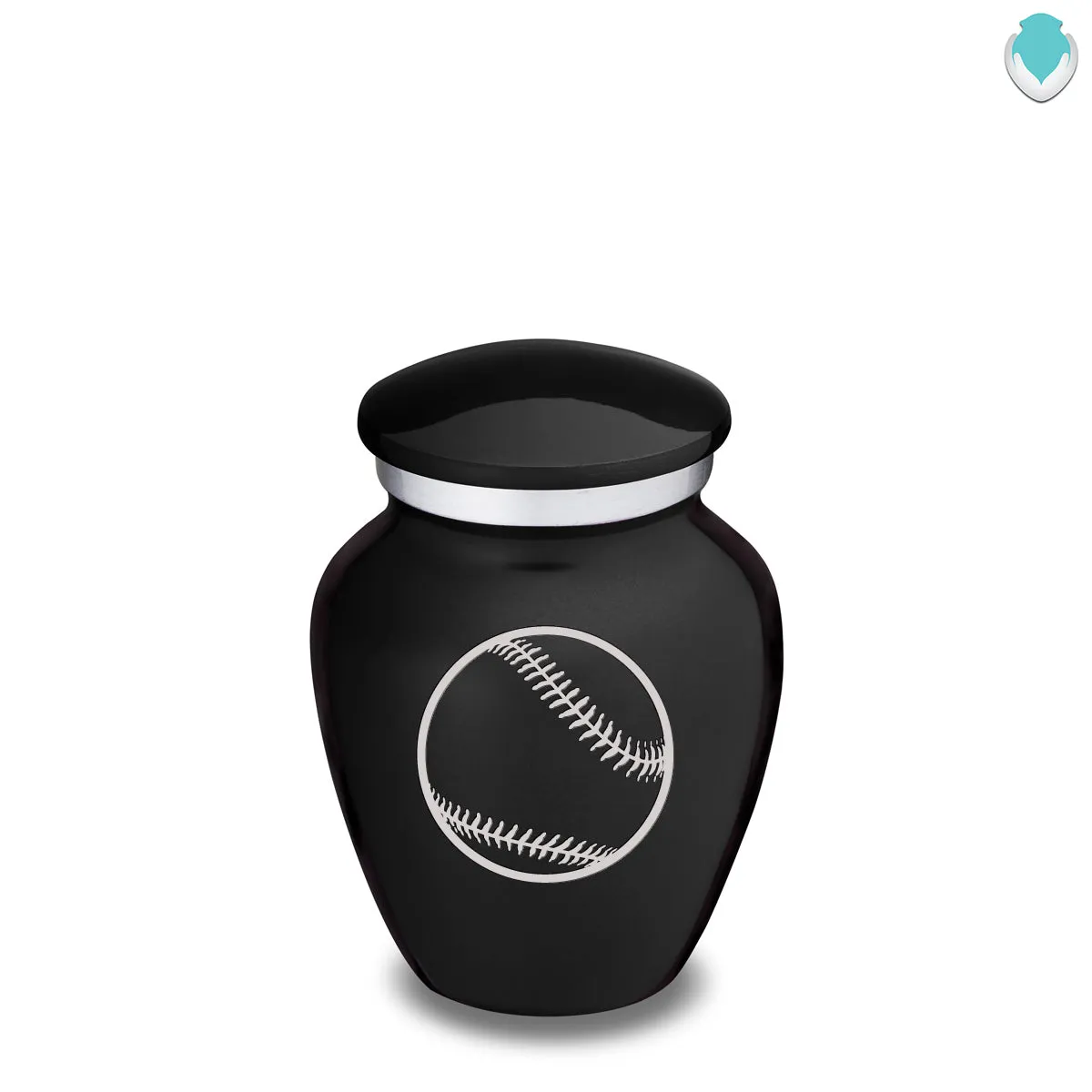 Keepsake Embrace Black Baseball Cremation Urn