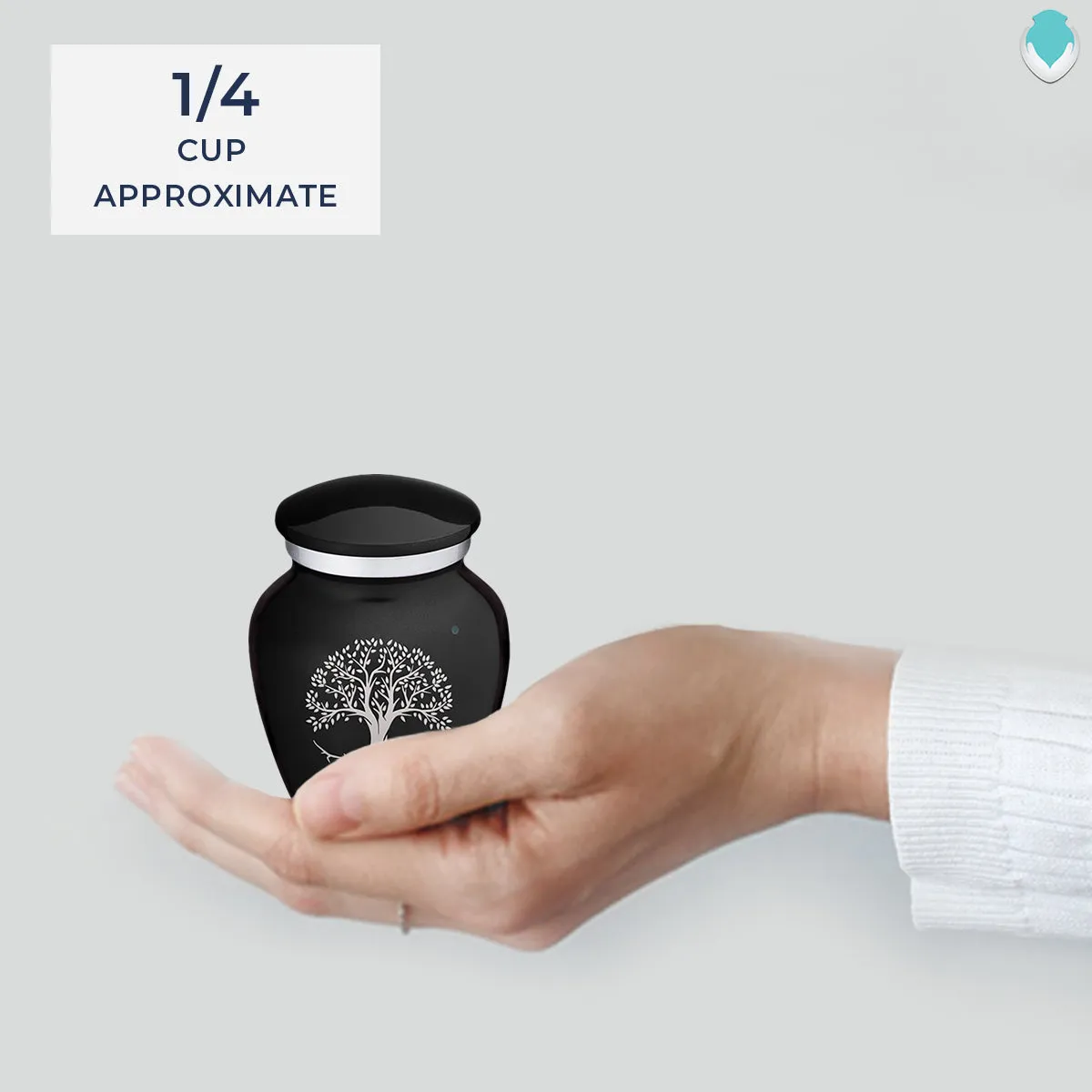 Keepsake Embrace Black Tree of Life Cremation Urn