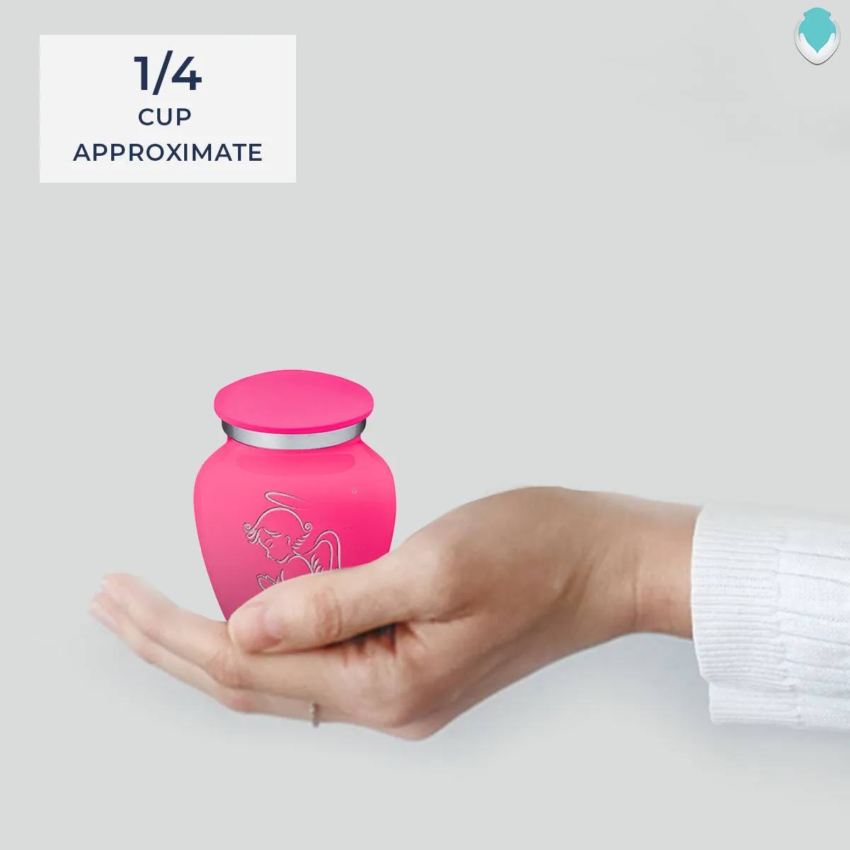 Keepsake Embrace Bright Pink Angel Cremation Urn