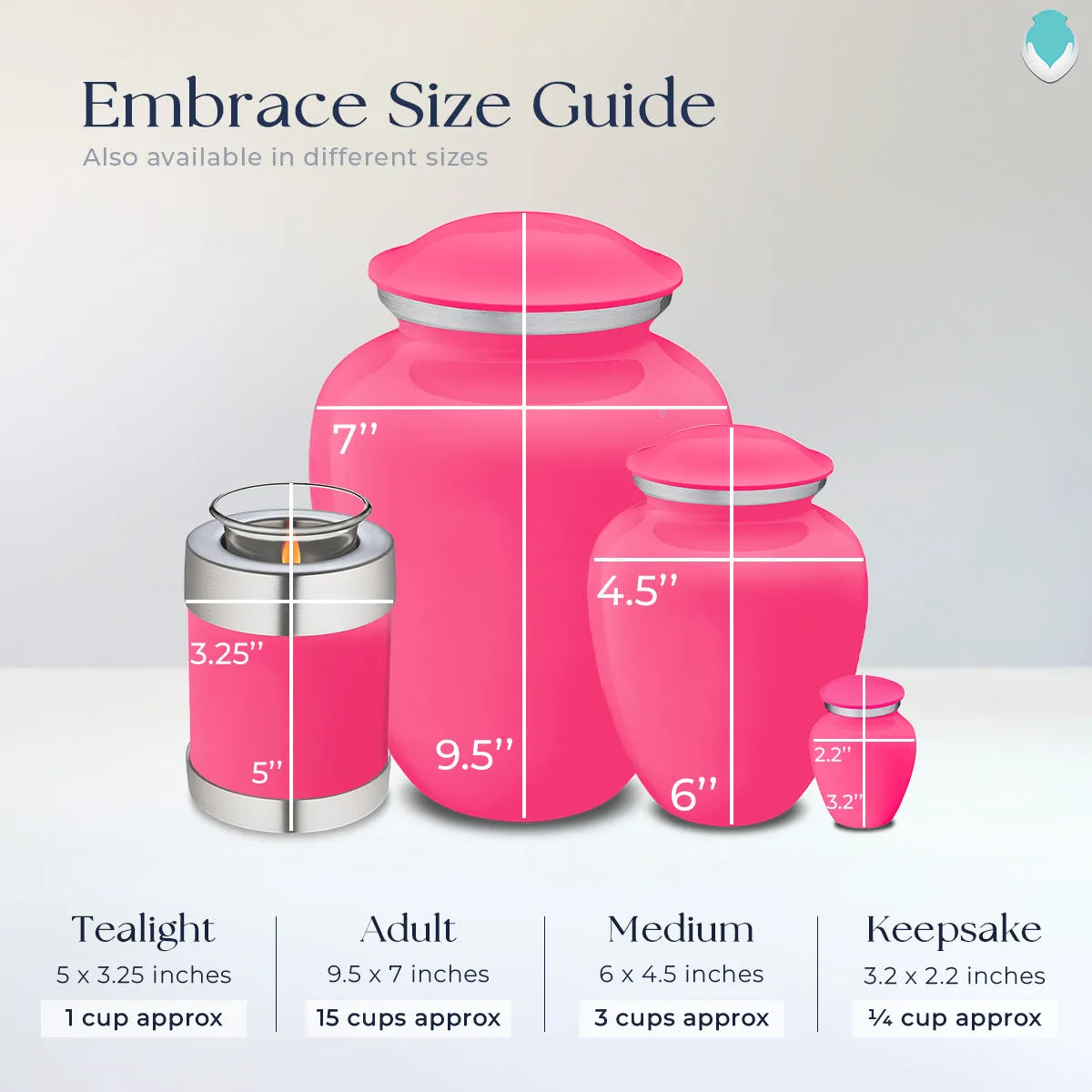 Keepsake Embrace Bright Pink Butterflies Cremation Urn
