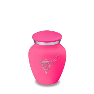 Keepsake Embrace Bright Pink Golfer Cremation Urn