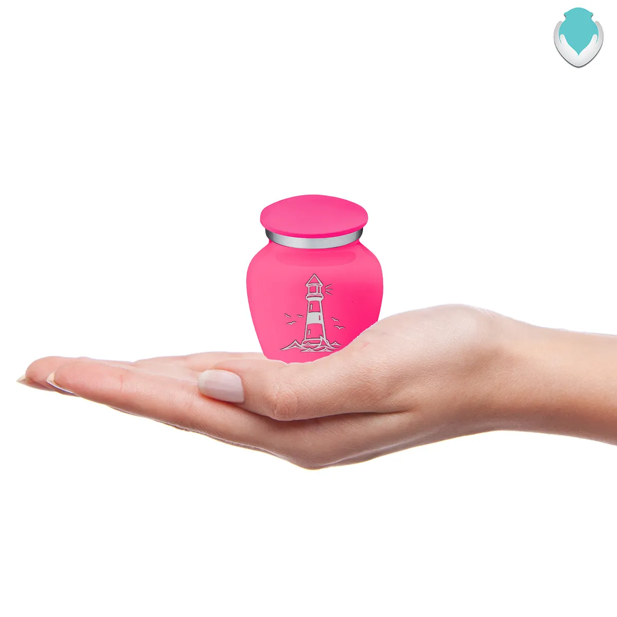Keepsake Embrace Bright Pink Lighthouse Cremation Urn