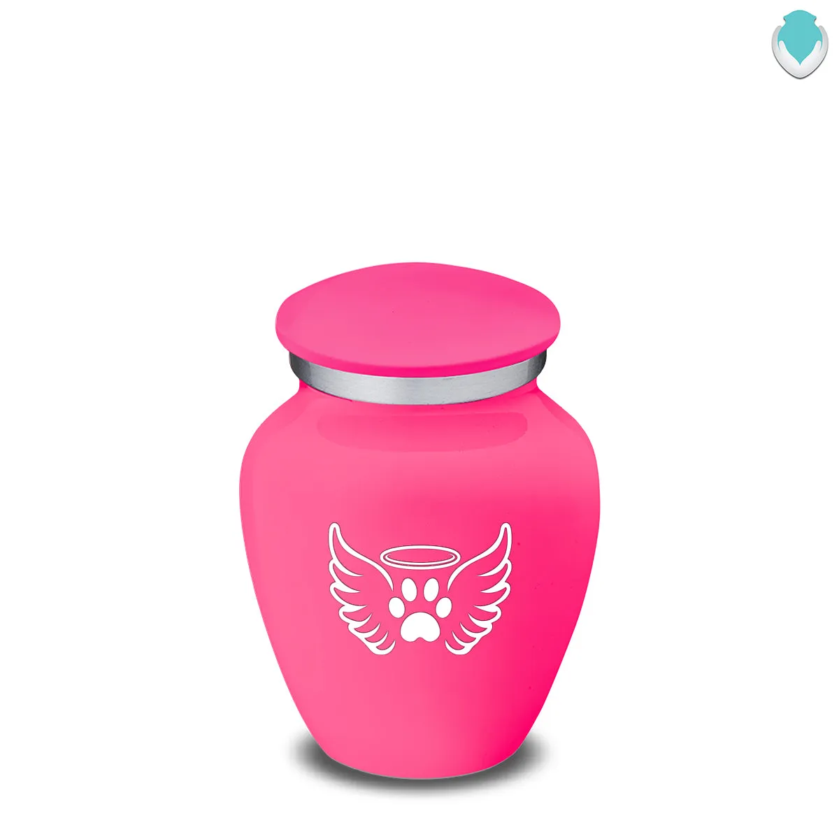 Keepsake Embrace Bright Pink Pet Angel Wings Cremation Urn