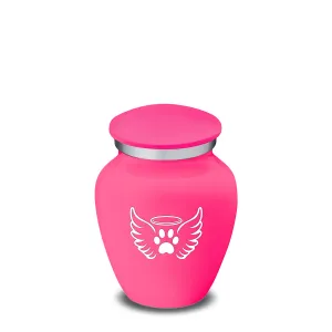Keepsake Embrace Bright Pink Pet Angel Wings Cremation Urn