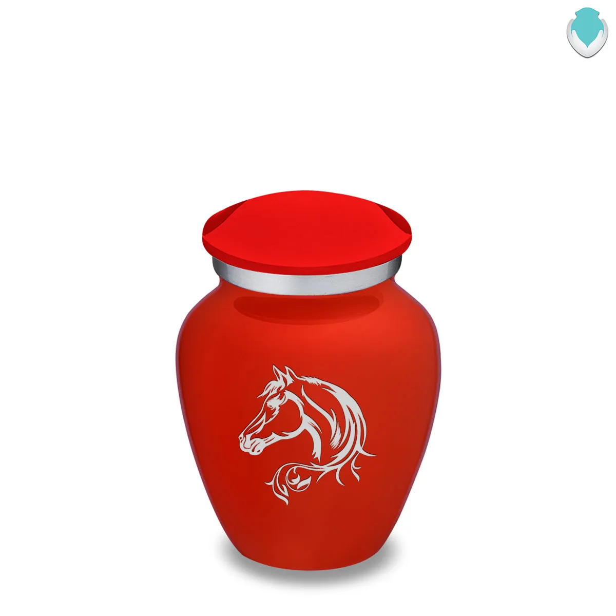 Keepsake Embrace Bright Red Horse Cremation Urn