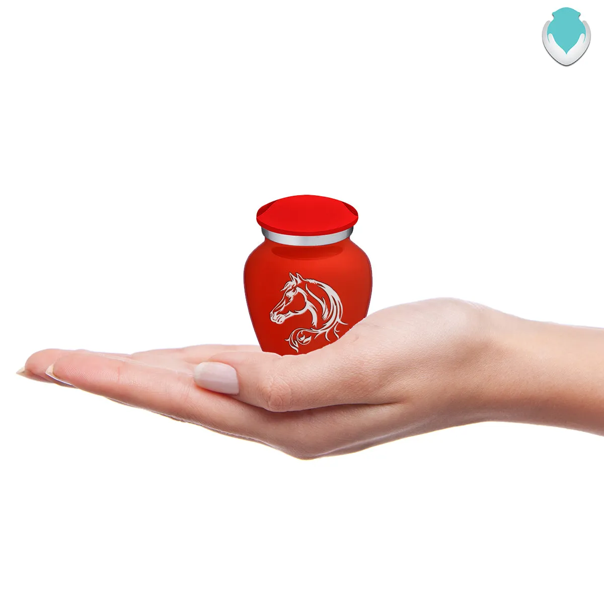 Keepsake Embrace Bright Red Horse Cremation Urn