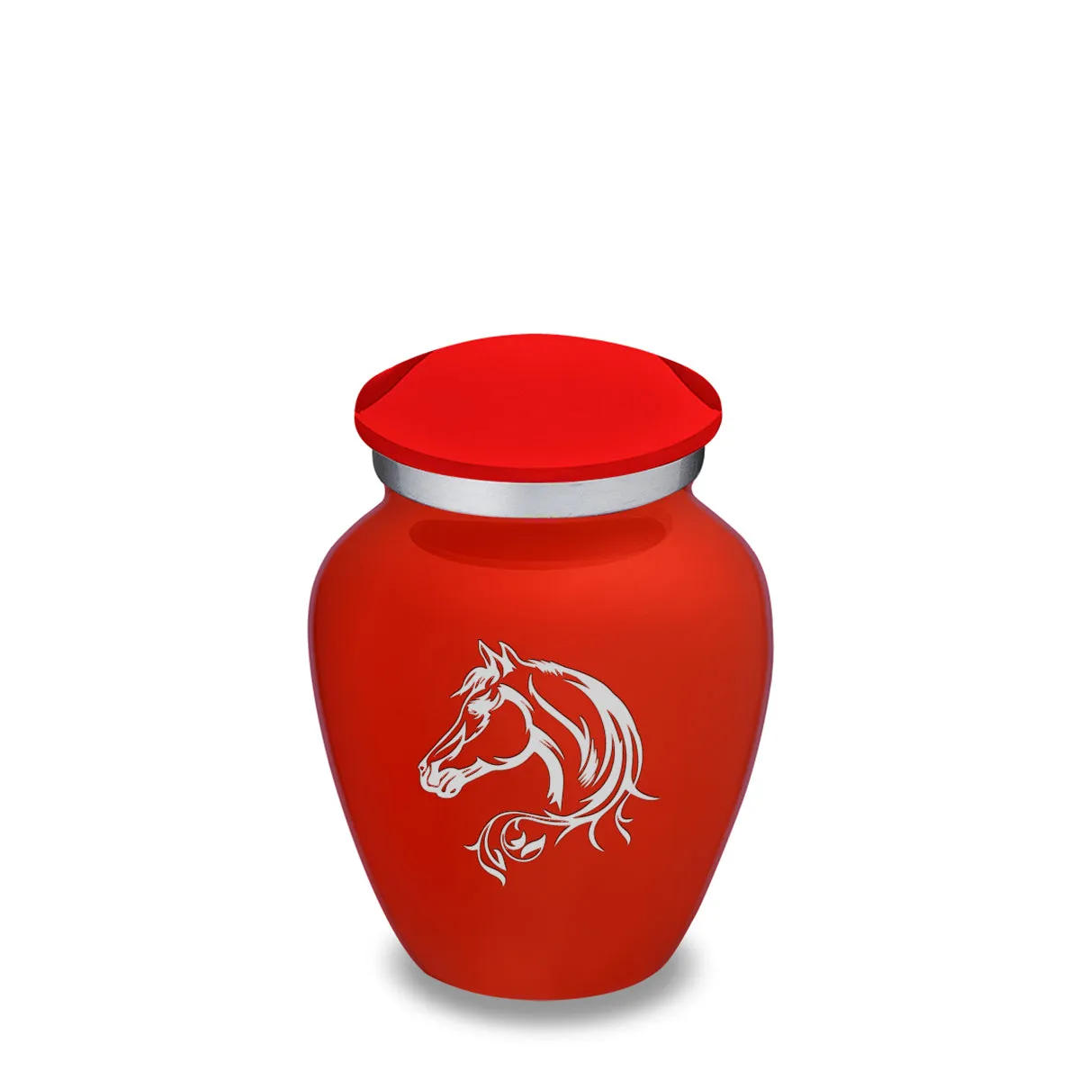 Keepsake Embrace Bright Red Horse Cremation Urn