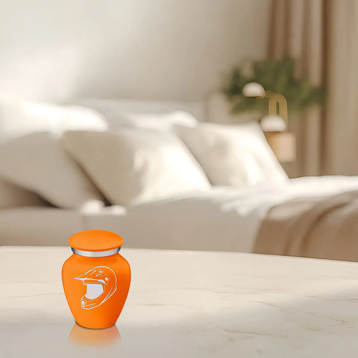 Keepsake Embrace Burnt Orange Dirt Bike Cremation Urn