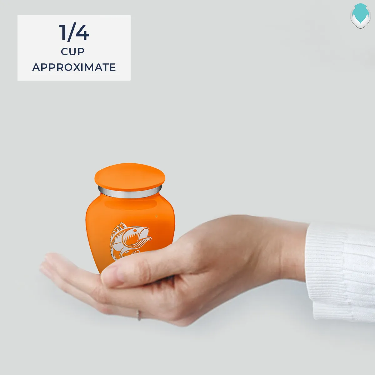 Keepsake Embrace Burnt Orange Fish Cremation Urn
