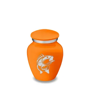 Keepsake Embrace Burnt Orange Fish Cremation Urn