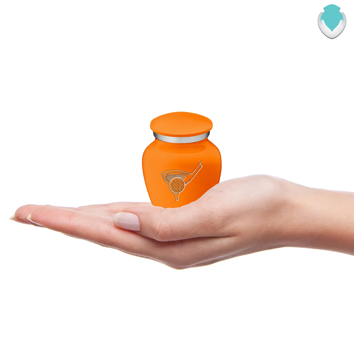 Keepsake Embrace Burnt Orange Golfer Cremation Urn