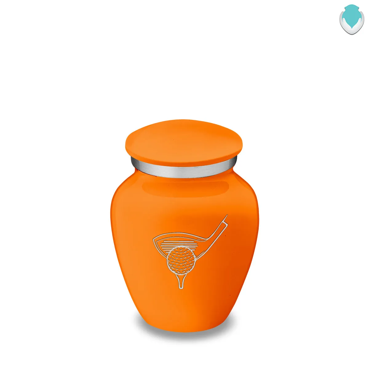 Keepsake Embrace Burnt Orange Golfer Cremation Urn