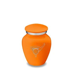 Keepsake Embrace Burnt Orange Golfer Cremation Urn