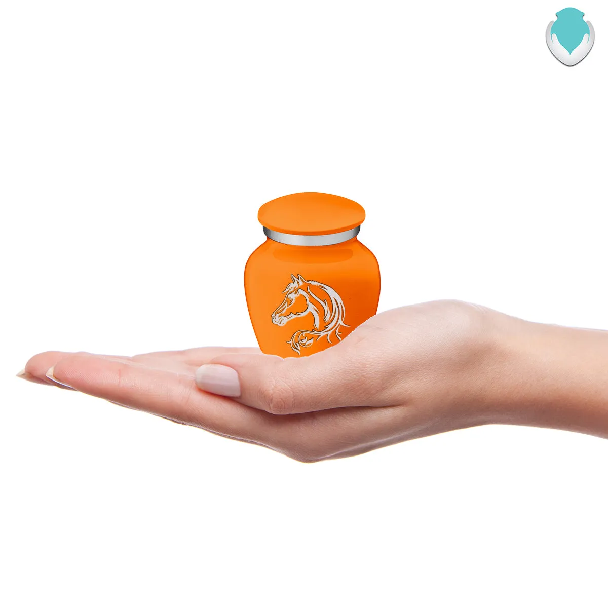 Keepsake Embrace Burnt Orange Horse Cremation Urn