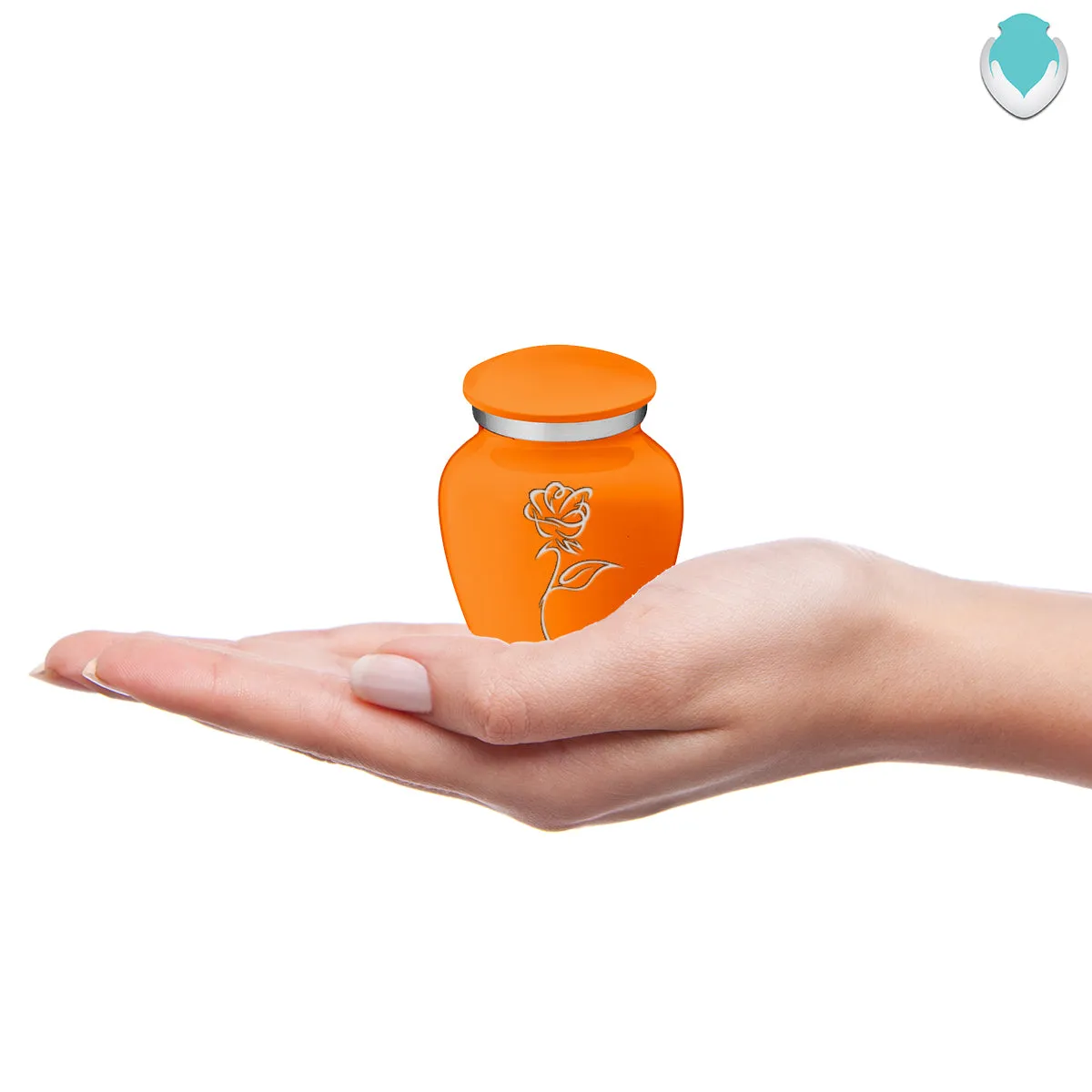 Keepsake Embrace Burnt Orange Rose Cremation Urn