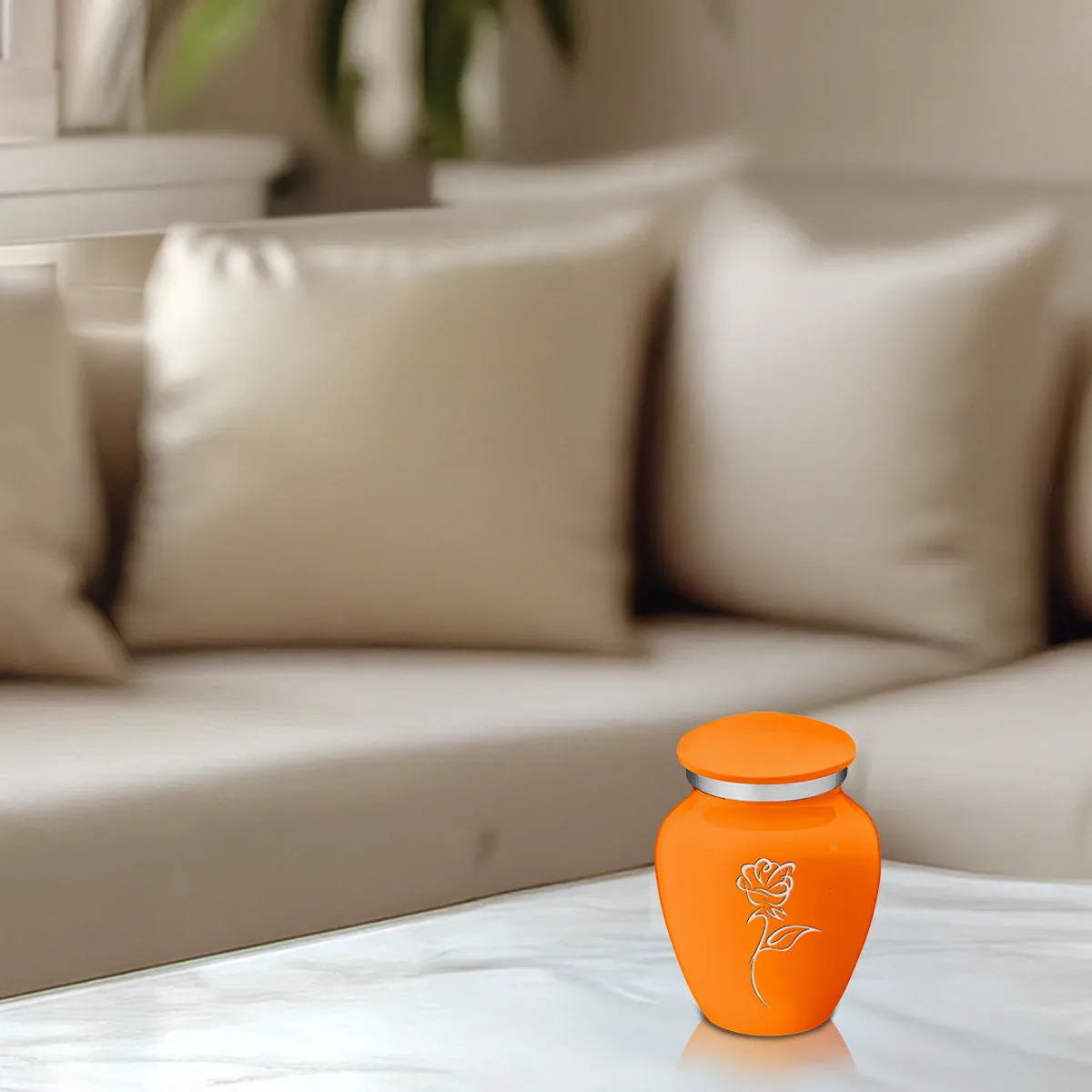 Keepsake Embrace Burnt Orange Rose Cremation Urn