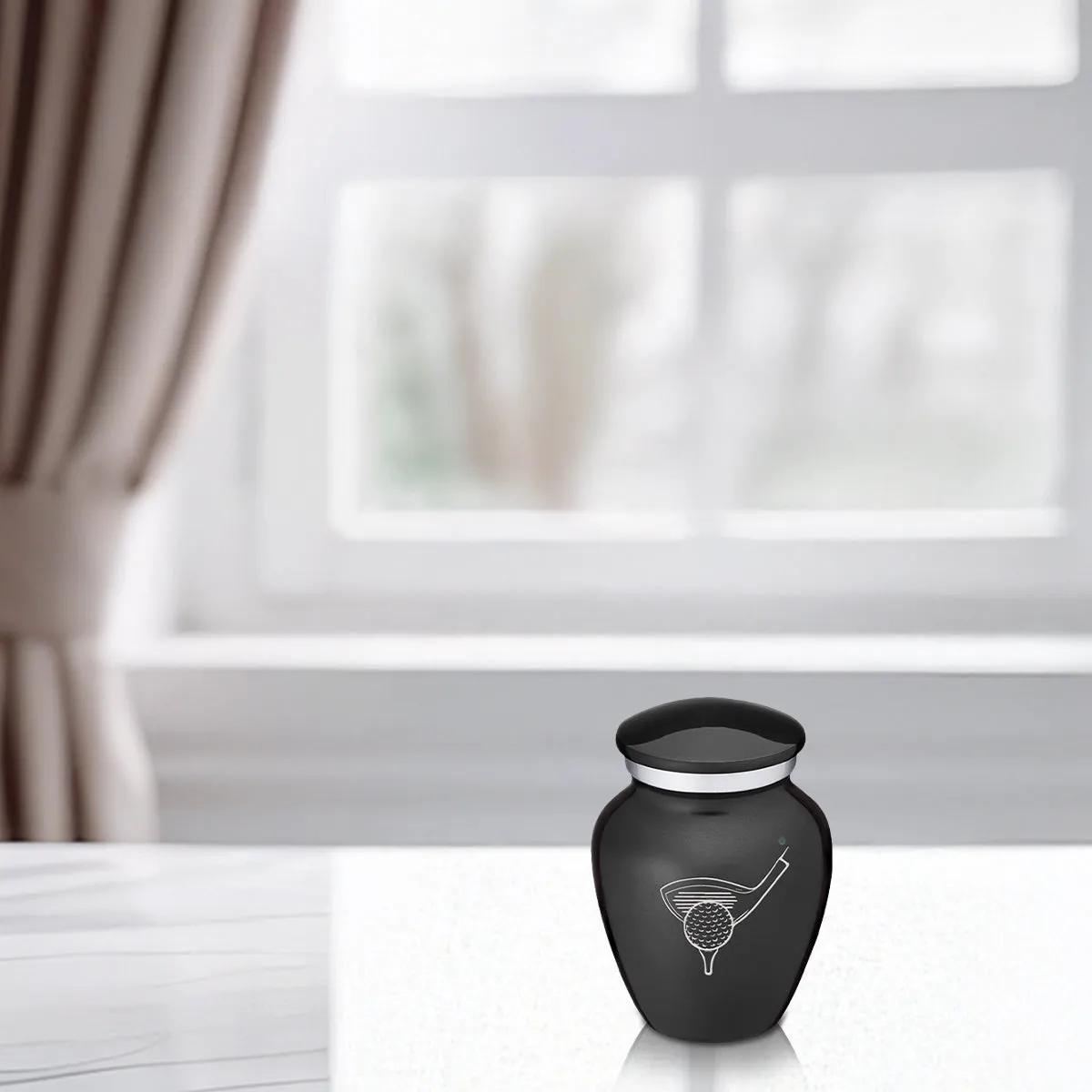 Keepsake Embrace Charcoal Golfer Cremation Urn