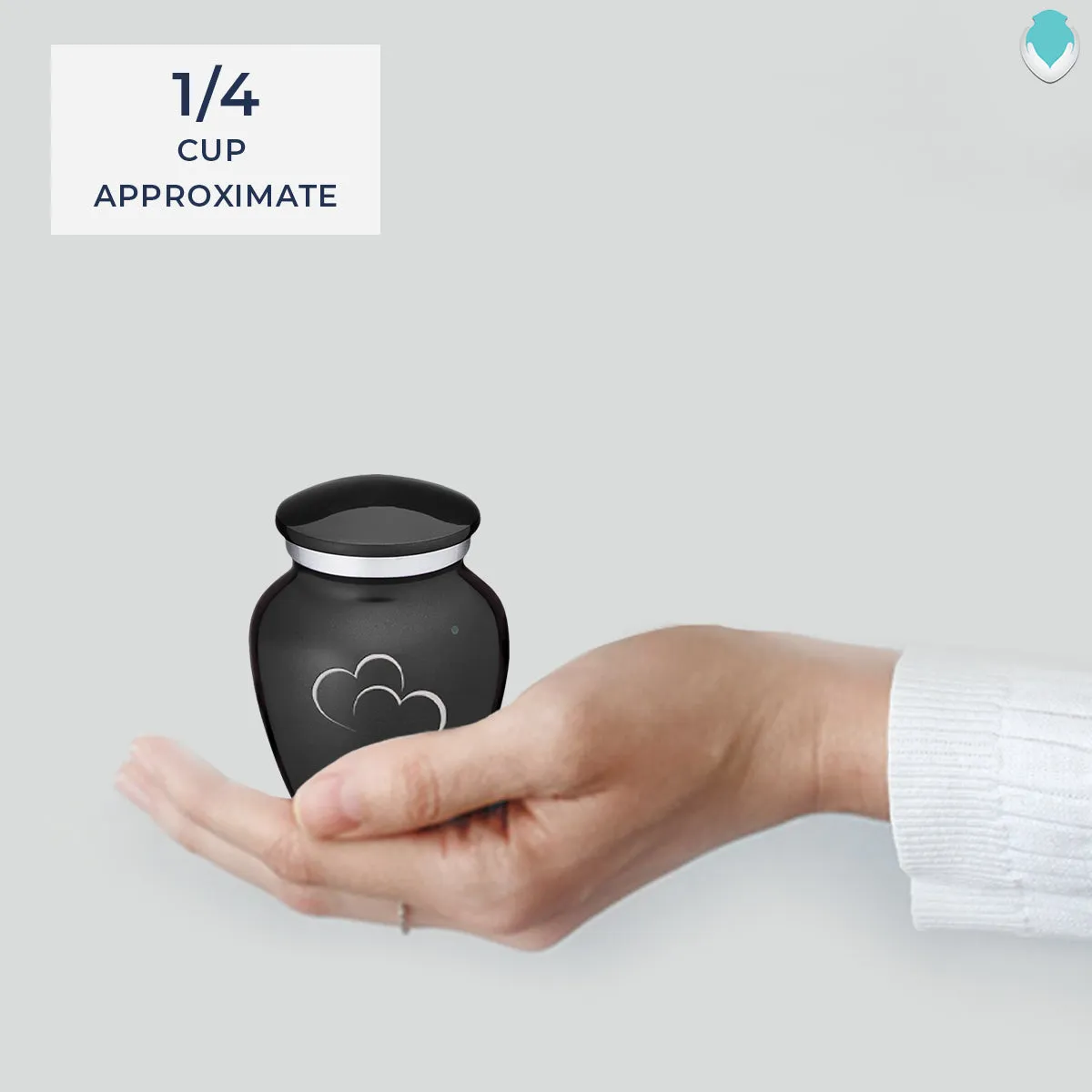 Keepsake Embrace Charcoal Hearts Cremation Urn