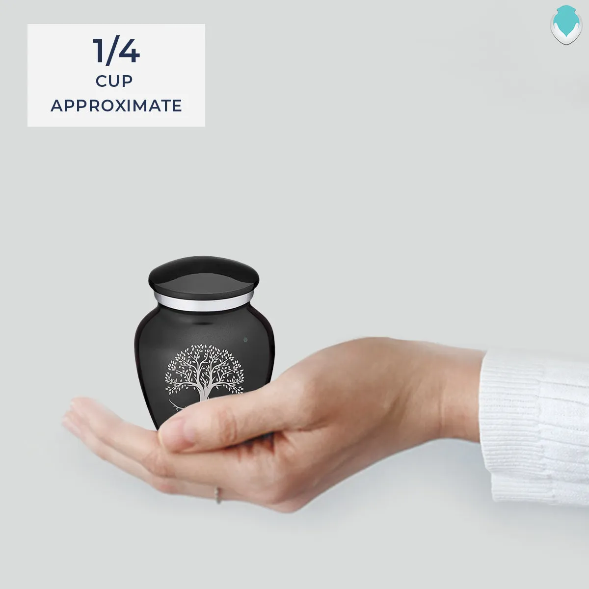 Keepsake Embrace Charcoal Tree of Life Cremation Urn