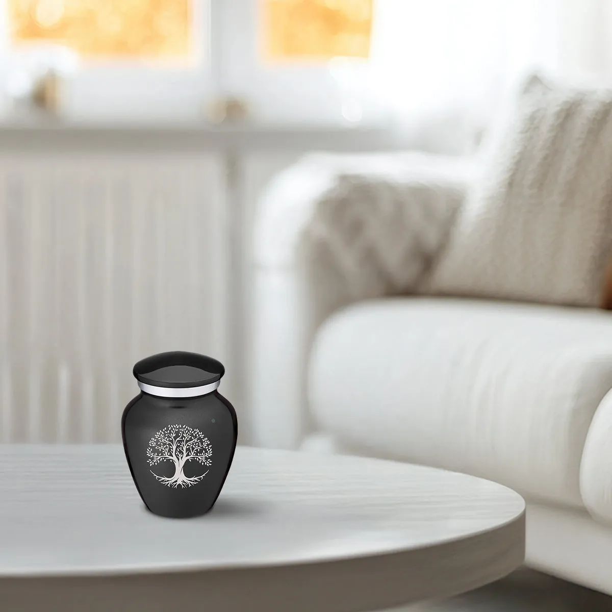 Keepsake Embrace Charcoal Tree of Life Cremation Urn