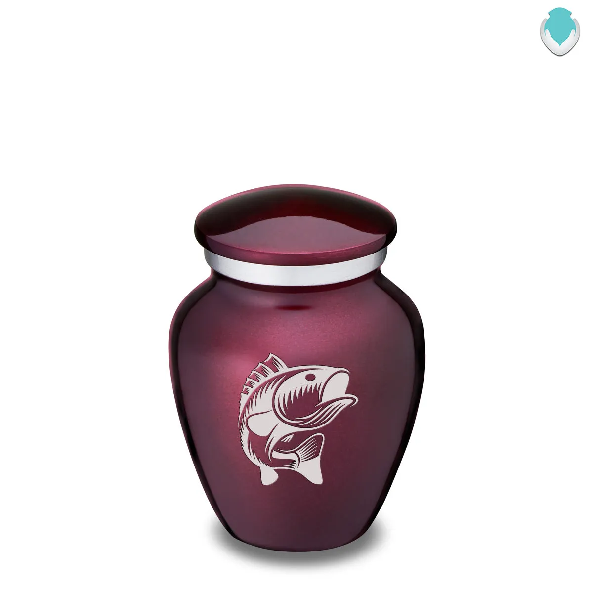 Keepsake Embrace Cherry Purple Fish Cremation Urn