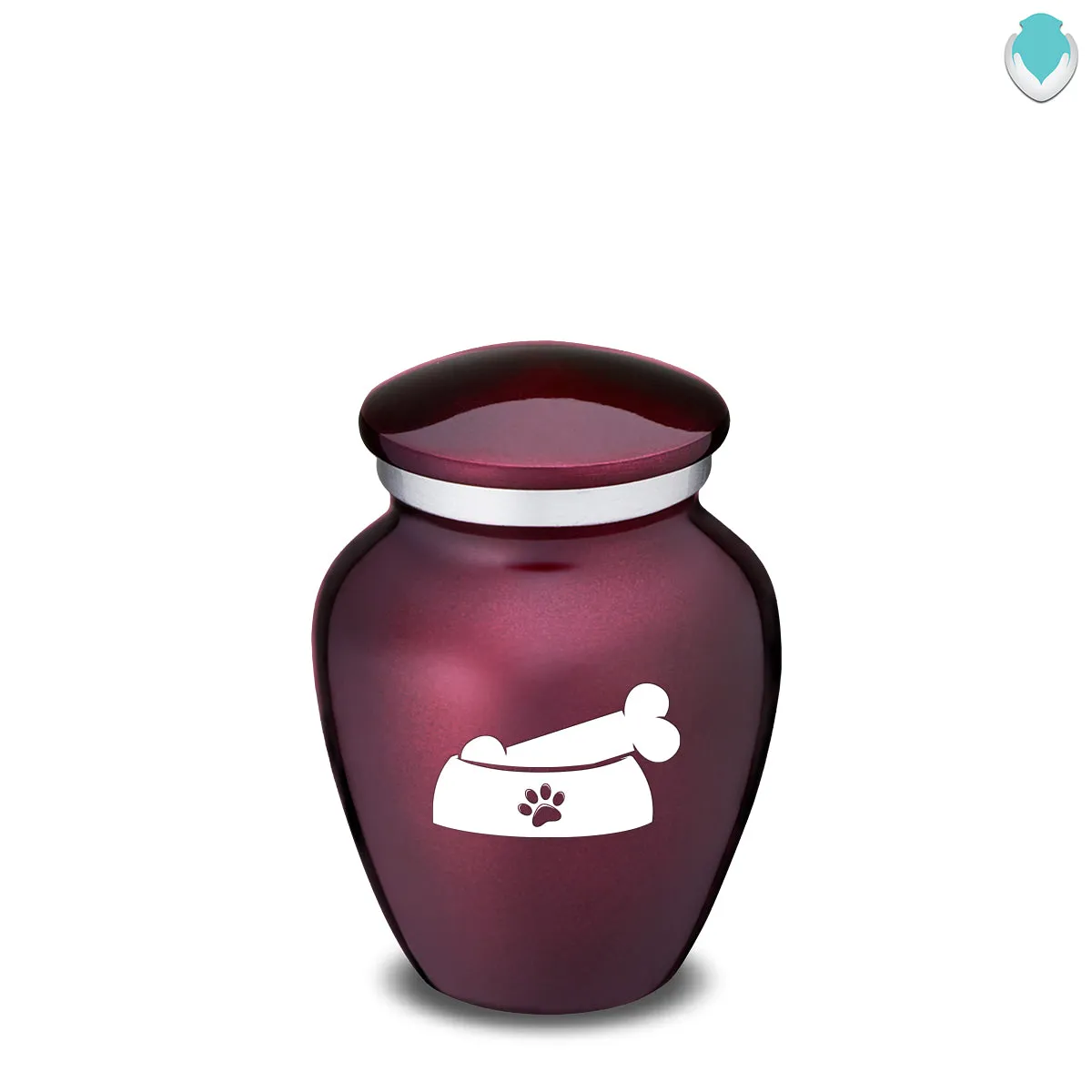 Keepsake  Embrace Cherry Purple Pet Dog Bone Cremation Urn