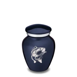Keepsake Embrace Cobalt Blue Fish Cremation Urn