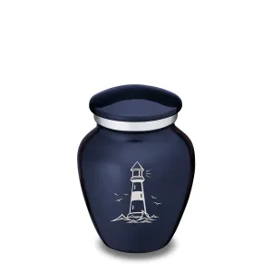 Keepsake Embrace Cobalt Blue Lighthouse Cremation Urn