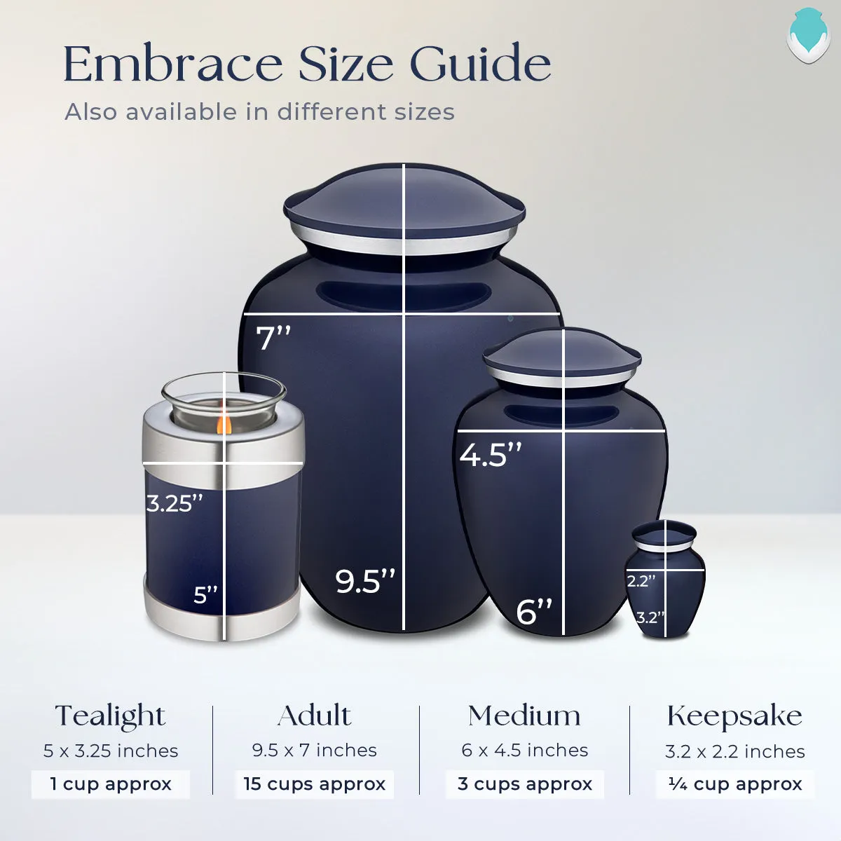 Keepsake Embrace Cobalt Football Cremation Urn