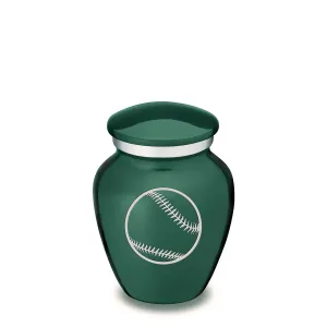Keepsake Embrace Green Baseball Cremation Urn