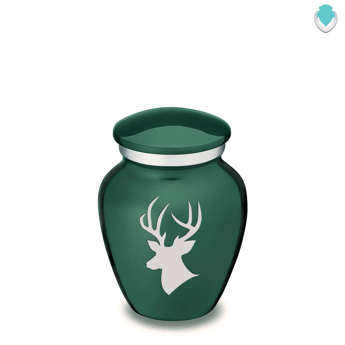 Keepsake Embrace Green Deer Cremation Urn