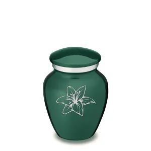 Keepsake Embrace Green Lily Cremation Urn