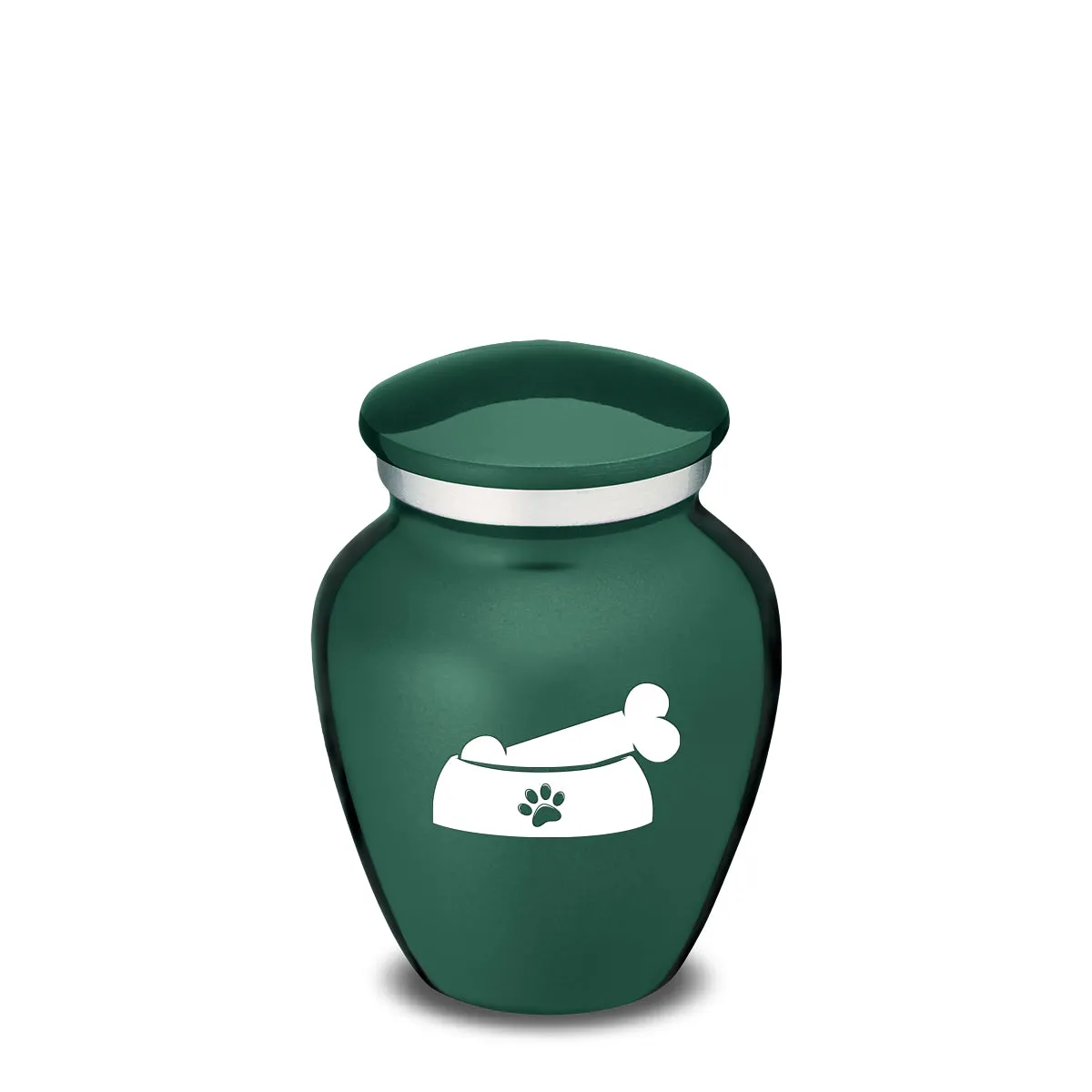 Keepsake  Embrace Green Pet Dog Bone Cremation Urn