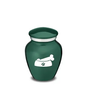 Keepsake  Embrace Green Pet Dog Bone Cremation Urn