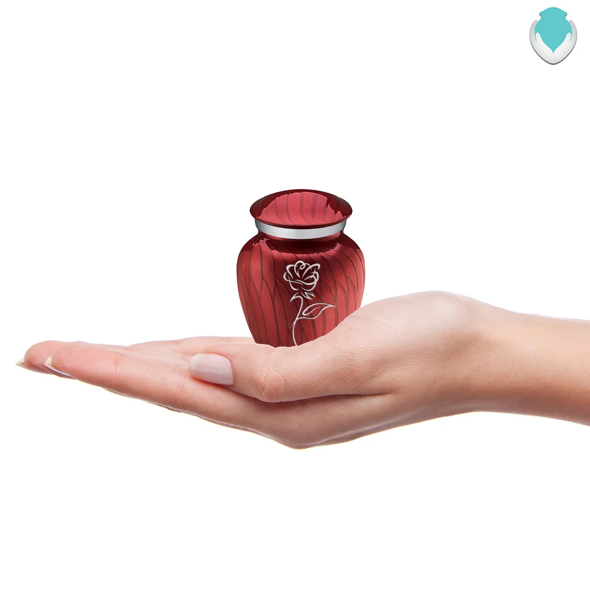 Keepsake Embrace Pearl Candy Red Rose Cremation Urn