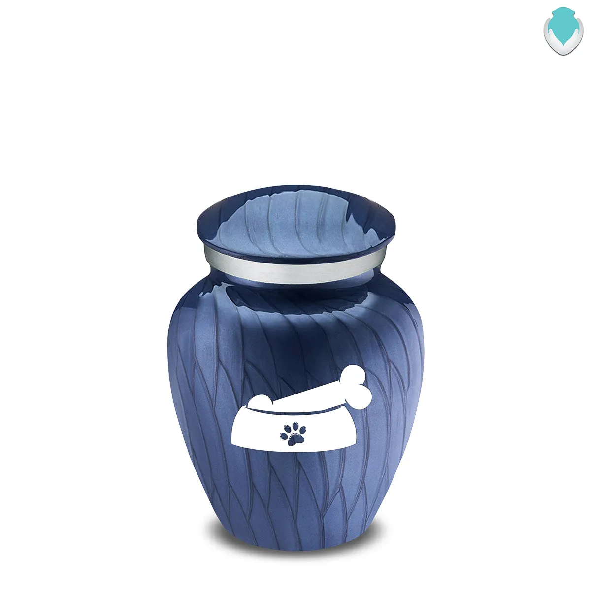 Keepsake  Embrace Pearl Cobalt Blue Pet Dog Bone Cremation Urn