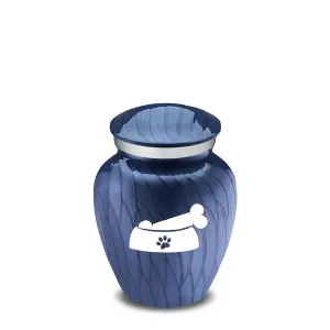 Keepsake  Embrace Pearl Cobalt Blue Pet Dog Bone Cremation Urn