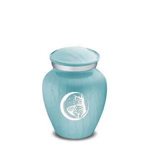 Keepsake Embrace Pearl Light Blue Pet Cute Cat Cremation Urn