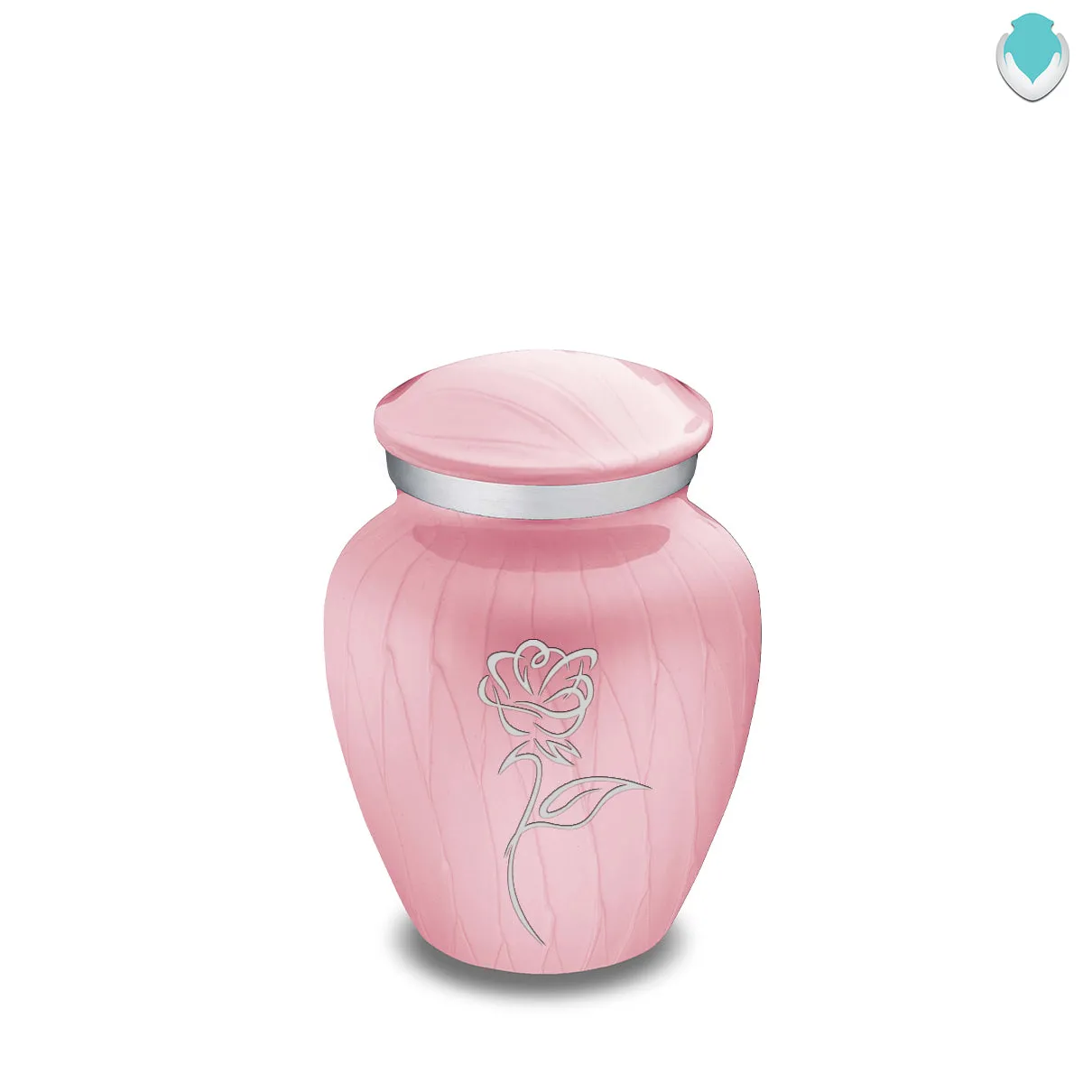 Keepsake Embrace Pearl Light Pink Rose Cremation Urn