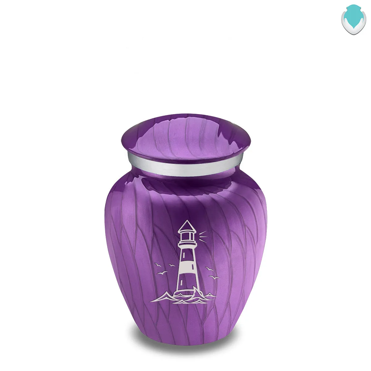 Keepsake Embrace Pearl Purple Lighthouse Cremation Urn