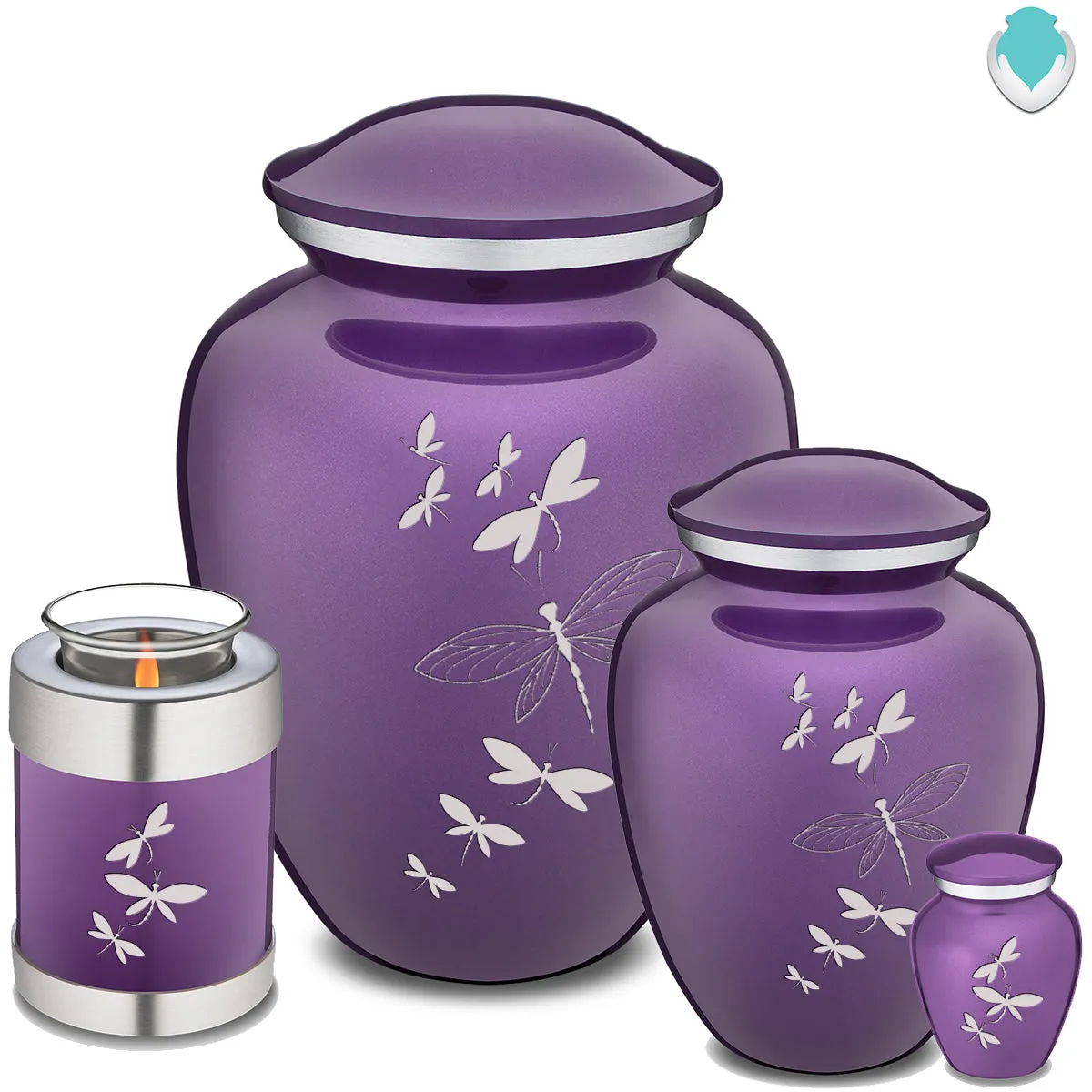 Keepsake Embrace Purple Dragonflies Cremation Urn