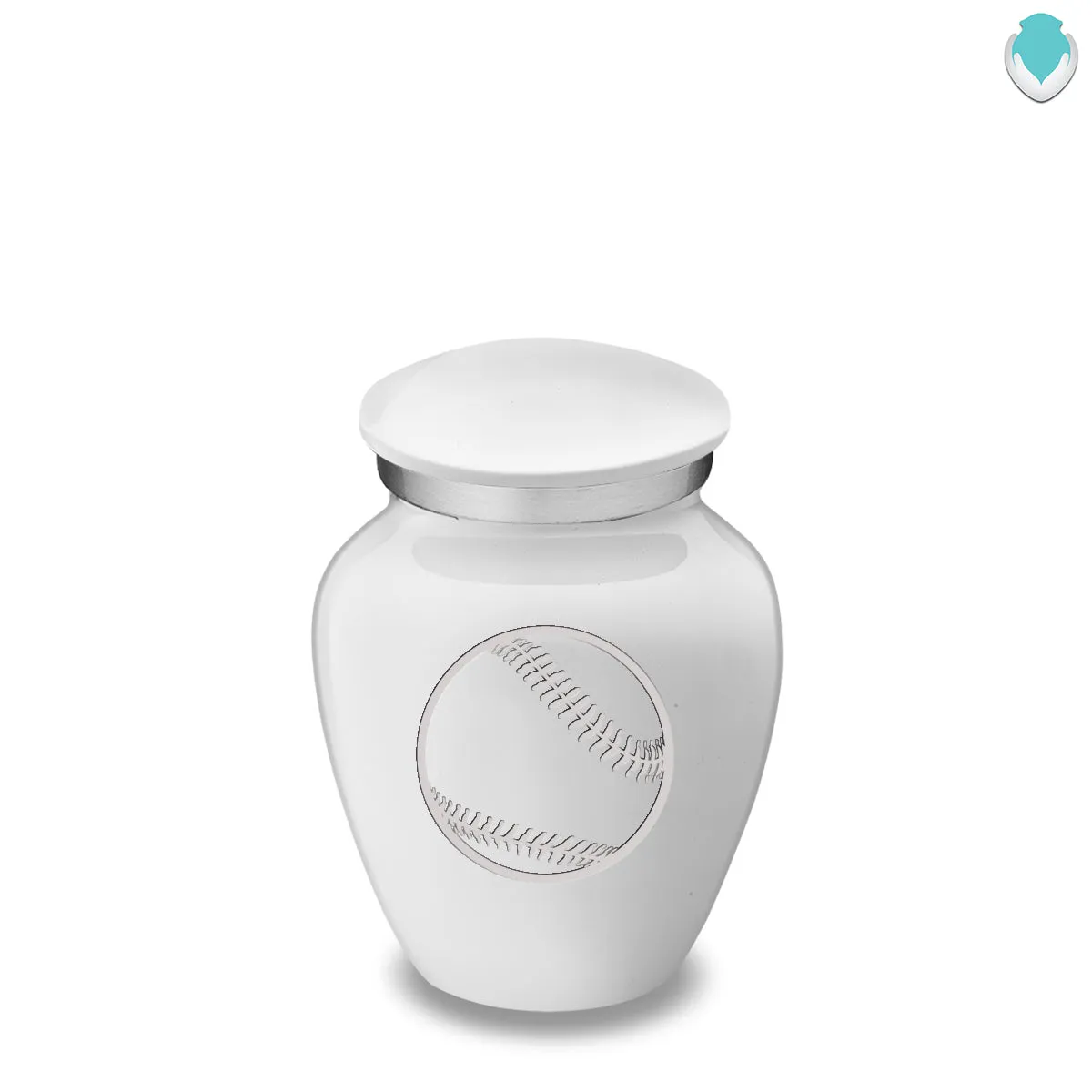 Keepsake Embrace White Baseball Cremation Urn