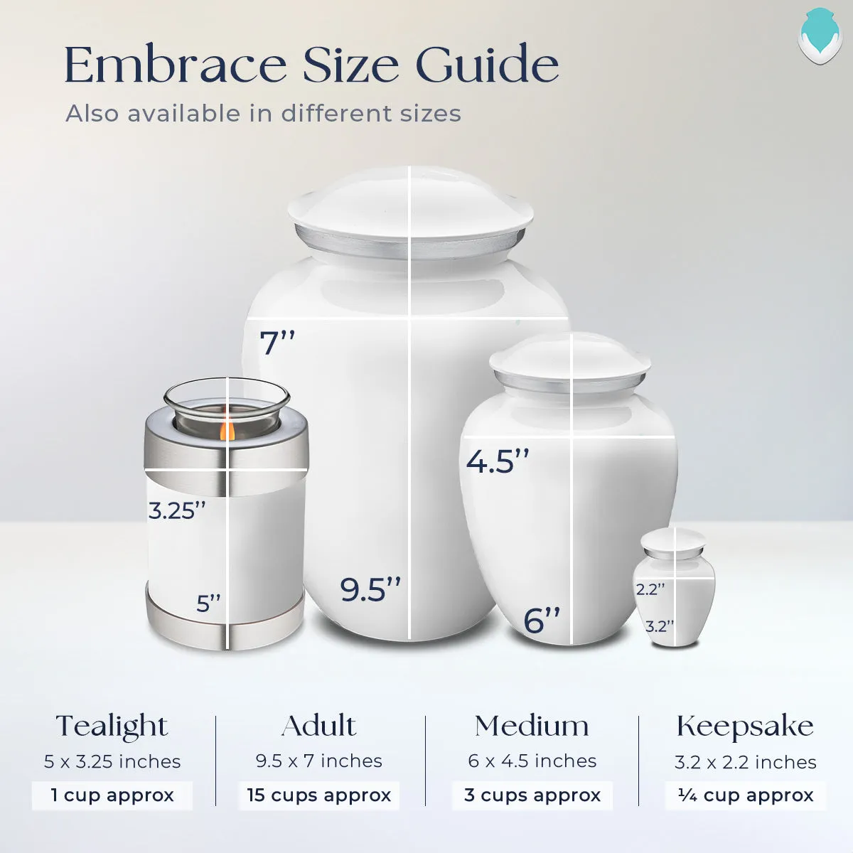 Keepsake Embrace White Motorcycle Cremation Urn
