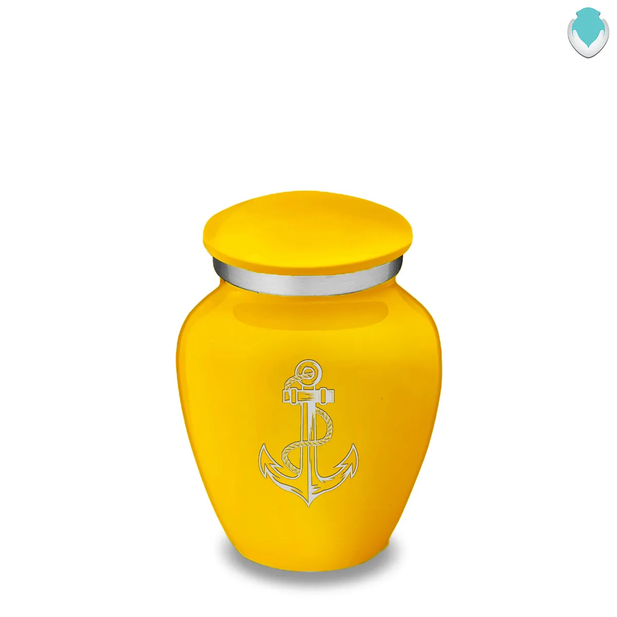 Keepsake Embrace Yellow Anchor Cremation Urn